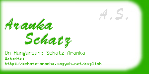 aranka schatz business card